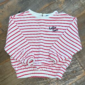 Old Navy Kids Sweatshirt - Red and White Stripes